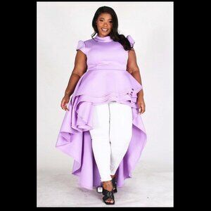 HOST PICK!!‎ Orchid Pink High Low Scuba Top 1X NWT